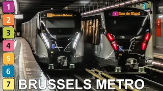 🇧🇪 Brussels Metro & Premetro - All the Lines / Toutes les Lignes - Métro de Bruxelles (2022) (4K)