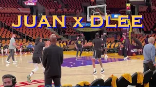 📺 Juan Toscano-Anderson & Damion Lee workout/threes at Warriors pregame b4 LA Lakers Opening Night