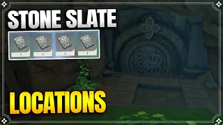 4 Old Stone Slate Locations | The Farmer's Treasure  | World Quests and Puzzles |【Genshin Impact】