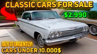 20 Impressive Classic Cars Under $10,000 Available on Craigslist Marketplace! Budget Cars!