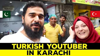 Turkish Youtuber in Karachi | Turkan Atay | Mustafa Hanif | Street food Karachi