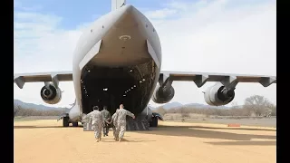 How to Load Cargo onto A Giant USAF C-17 Globemaster Plane