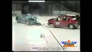 258. IIHS Crash Test Ford Taurus vs Merc M #shorts