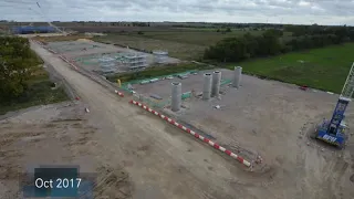 Building the River Great Ouse viaduct - timelapse