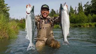 Salmon Fishing Alaska’s Famous Kenai River! (CATCH CLEAN COOK)