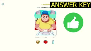 Dop 3 LEVEL 121 Eat a sandwich with sauce (ANSWER KEY) DOP 3 Displace One Part Gameplay - SlowMotion
