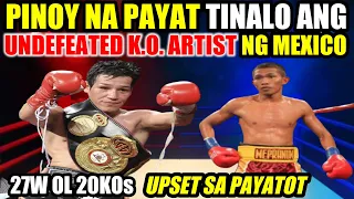 PINOY NA PAYAT LANG TUMALO SA UNDEAFEATED K.O. ARTIST NG MEXICO 27W 0L 20KOS