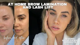 I TRIED TO DO MY OWN LASH LIFT AND BROW LAMINATION AT HOME | sassy saints: did it work & review