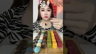 50 Ice Creams Eating Challenge | #asmr #food #funny #eating #shorts