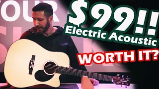 $99 Electric Acoustic Guitar Worth it? Jasmine JD-36CE First impressions