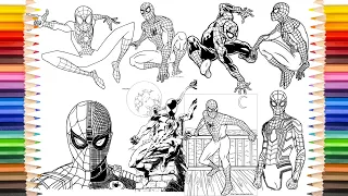 SPIDER-MAN Coloring Book | Spider-Man 🕷👦🏻 50 Plus Videos Coloring Pages 👍🏻👍🏻