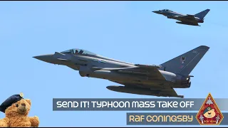 SEND IT! EUROFIGHTER TYPHOON MASS TAKE OFF RAF CONINGSBY • WARLORD FLIGHT OF 14