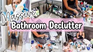 *MASSIVE* BATHROOM DECLUTTER | DEEP CLEAN, DECLUTTER & ORGANIZE | SPEED CLEANING MOTIVATION