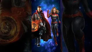 Dr strange (with time stone) vs 3 round  #marvel#dc#captainmarvel#flash#ghostrider#shorts#viral