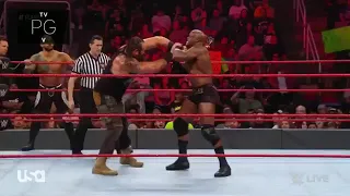 Braun Strowman_ The Miz _ Ricoshet vs Booby Lashey_ Samoa Joe e Cesaro