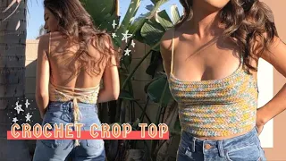 DIY CROCHET CROP TOP | how to crochet a strappy crop top!