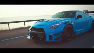 Black Knight GT-R R35 to Baby Blue x Armytrix GTR Exhaust / Liberty Walk - LBWK/ AccuAir Suspension