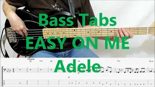 Adele - Easy On Me (BASS COVER WITH TABS IN VIDEO)