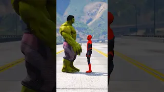 GTA V : HULK VS SPIDER-MAN SUPERHERO BATTLE 🔥 #shorts #gta5