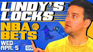 NBA Picks for EVERY Game Wednesday 4/5 | Best NBA Bets & Predictions | Lindy's Leans Likes & Locks