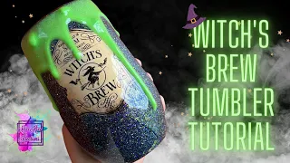 Bubbly Witch's Brew Drip Tumbler Tutorial | Halloween Tumbler