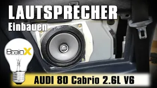 Lautspreche einbauen Audi 80 Cabrio   Car Hifi soundsystem Audi 80 1994