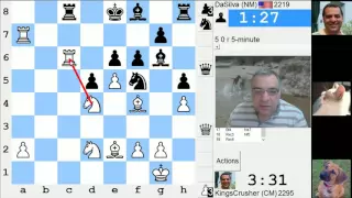 LIVE Blitz #3464 (Speed) Chess Game: White vs DaSilva in Caro-Kann: advance variation
