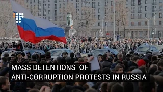 Mass Detentions  Of Anti-corruption Protests In Russia