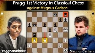 Pragg 1st Victory in Classical Chess against Carlsen | Pragg vs Carlsen 2024