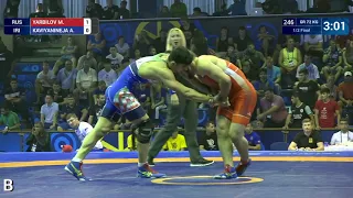 1/2 GR - 72 kg: M. YARBILOV (RUS) v. A. KAVIYANINEJA (IRI)