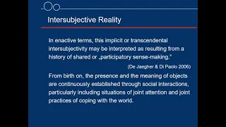 Prof. Thomas Fuchs (University of Heidelberg), Delusion, Reality, Intersubjectivity