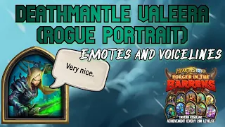 Deathmantle Rogue Emotes + Voicelines - Hearthstone Rogue Hero Portrait