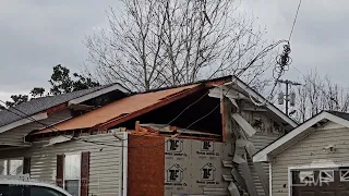 12-09-2023 Clarksville, Tennessee - Tornado Damage - Roofs Ripped Off Homes - Tree Damage