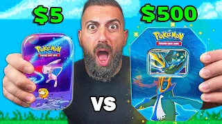 $5 vs $500 Pokemon Tin...But I Didn't Expect THIS!