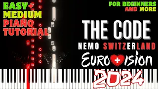 The Code (Nemo) EUROVISION 2024 SWITZERLAND PIANO TUTORIAL WITH MELODY EASY AND MEDIUM LEVEL