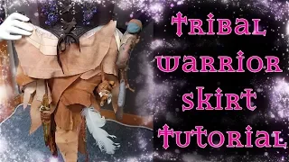 Tribal Warrior Skirt Tutorial - DIY Leather Scrap Skirt