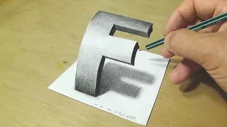 How To Draw A 3d Letter F With Pencil