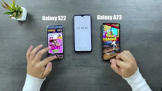 Galaxy S22 vs Galaxy A23 Speed Test