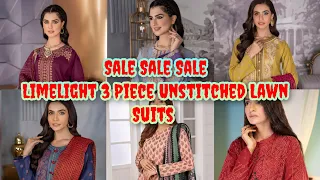 Limelight Sale! Unstitched 3 Piece Printed Lawn Suit (Shirt+Dupatta+Trousers)