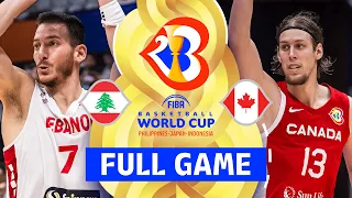 Lebanon v Canada | Full Basketball Game | FIBA Basketball World Cup 2023