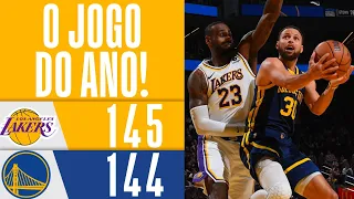 LeBron e Curry dão SHOW e Lakers vencem os Warriors em jogo de DUAS PRORROGAÇÕES!