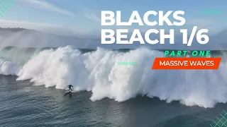 BIG WAVE SURFING LA JOLLA JAN 6 BLACKS BEACH