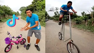 LA BICICLETA GIGANTE DE LARIN | LOCOS TIKTOK DE ALFREDO LARIN   LAS MEJORES COMEDIAS MAS DIVERTIDAS