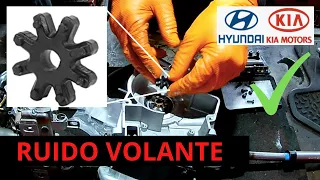 Kia hyundai steering wheel  noise  coupler  noise. How to fix it DIY