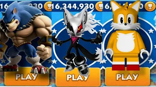 Sonic Dash - Omega Sonic VS Infinite VS Lego Tails _ Movie Sonic vs All Bosses Zazz Eggman