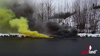 Doppelrauch Rauchgranate Schwarz-Gelb von Pyroland