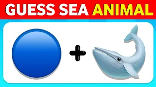 Guess The ANIMAL By Emoji? 🦈 🦢 Sea Animal Emoji Quiz