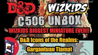 Unbox Review 4k Eng/Spa Gargantuan Tiamat Wizkids Miniature Statue DND Icons of the realms