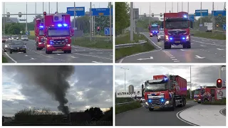 [GRIP 1] Zeer Grote Brand in caravanopslag Bleiswijk - Hulpdiensten groots met spoed onderweg!