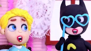 DibusYmas Funny Superhero Play Doh Stop motion cartoons for kids